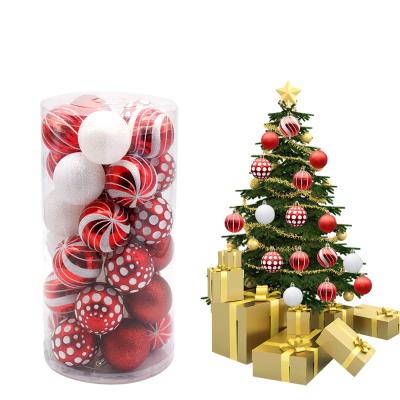 China PVC & Plastic Christmas Decorations 6cm/30pcs Beautiful Christmas Ball Set Christmas Tree Pendant for sale