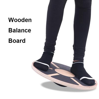 China YIWU factory wholesale price children's wooden balance board children yoga eco-friendly fitness wooden shimmy for sale