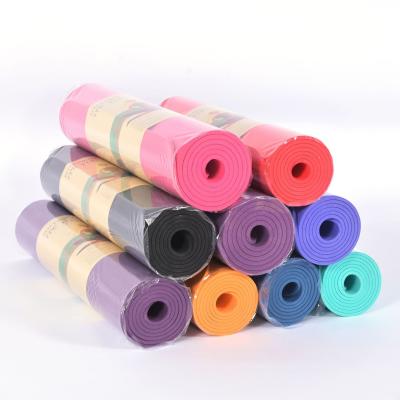 China Eco-friendly Customized LOGO Alignment Line Polyurethane Natural Rubber Tape Yoga Mat for sale