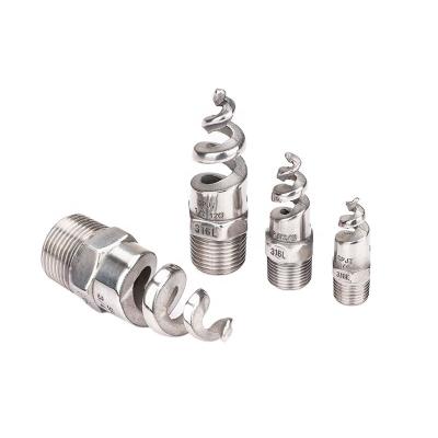 China Garment Shops 304 316 Stainless Steel Full Desulfurization Cooling Tower Sprinkler Cone Spiral Spray Nozzle for sale