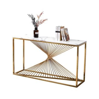 China Modern Modern Stainless Steel Entry Console Table With Marble Top for sale