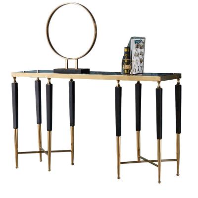 China Luxury Modern Home Furniture High End Gold Modern Console Table for sale