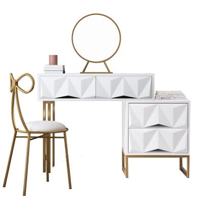 China Modern Nordic Home Luxury Dressing Table White With Chair for sale