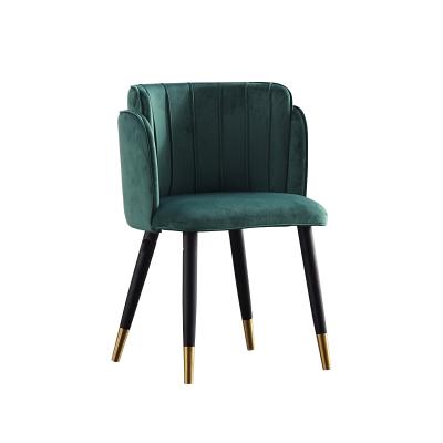 China Comfortable Scandinavian Dining Chair Modern Velvet Dining Chair Green for sale