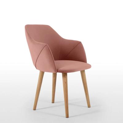 China Modern Contemporary Armchair Pink Comfortable Living Room Chair Modern Dining Chair for sale