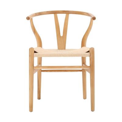 China Dining Chair Wisbone Chair Rattan Solid Wood Dining Armchair for sale