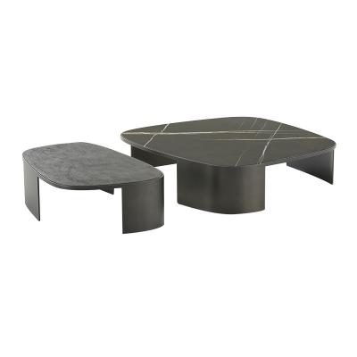 China Mid Century Modern Coffee Table End Black Table Set For Living Room Japanese Style for sale