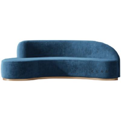 China Economy Modular European Design Blue Velvet L Shaped Sofa for sale