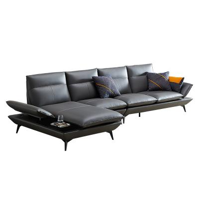 China Milan Furniture Luxury Couch Living Modular Leather Sofa for sale