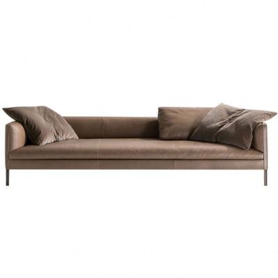 China Top Grain Tufted Sofa Contemporary And Loveseat Set In Italian Leather for sale