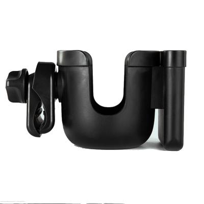 China Multifunctional Baby Stroller Phone Holder ABS Material Eco-friendly Adjustable And Stroller Cup Holder 2 In 1 for sale