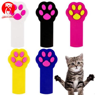 China New Viable Creative Copy Cat Supplies Led Infrared Laser Cat Pen Funny Cat Stick Toy Footprints Paw for sale