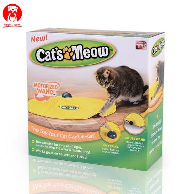 China Viable Supplies of Cat Electric Turntable Automatic Tease Toy Cat Stick Cat Accompany Kitty for sale