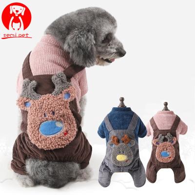 China 2018 New Sport Havel Pet Clothes Try For Double Corduroy Quadruple Dog Clothes for sale