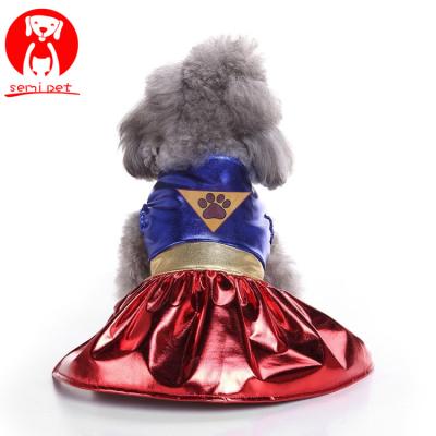 China Viable Costume Cat Dog Cloth Halloween Pet Costume Clothes Superhero Uniform Christmas Party Outfit for sale