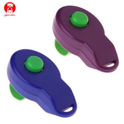 China Viable Pet Clicker Dog Training Sounder Puppy Whistle Guide Supplies With Finger Strap Dog Trainings for sale