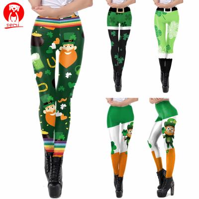 China Polyester Toddler Baby Kids St Patrick Day Shamrock Irish National Pants Boys Girls Day Trousers Fashion Print Comfy Trousers for sale