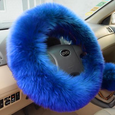 China Auto Fur Long Plush Wool Fur Trim Handbrake Wool Car Warm Steering Accessory for sale