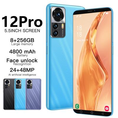 China Global Phone 12 Original Dual SIM Card Version Mobile Phone Pro 5.5 Inch 8GB 256GB Android Smartphone 5g Phone for sale