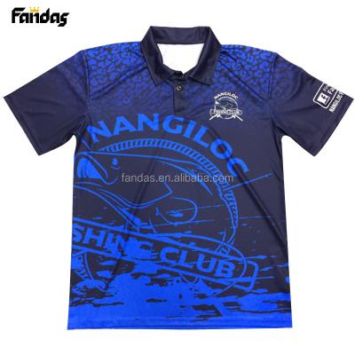 China Polyester Polyester OEM Wholesale Sublimation Quick Dry Mens Polo Shirts for sale