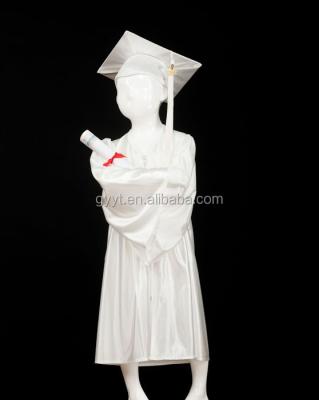 China Preschool Long Sleeve Kids Graduation Hat Gown Package--White Kids Uniform for sale