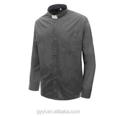 China Mens Church Shirt Wholesale Price Customize Mens Long Sleeve Clergy Shirt for sale