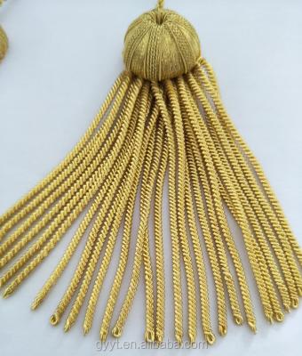 China Single Bulk Wholesale Gold Regalia Gold Bullion Gold Metallic Tassel for sale