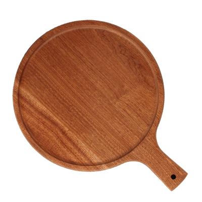 China Sustainable Western Bamboo Bread Dessert Tray Creative Hotel Pizza Board Cutting Steak Wooden Food Dishes for sale