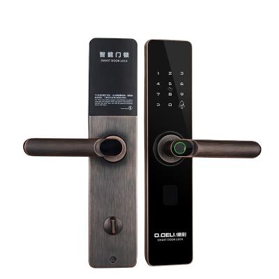 China Home Security KJ013H17 High Security Biometric Fingerprint Door Lock Smart TTLock APP Remote Control Anti-theft Smart Door Lock for sale