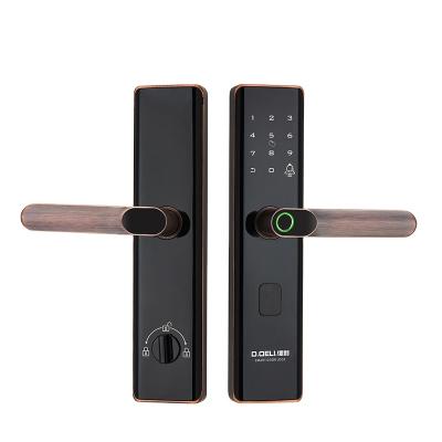 China Tuya Luxury Zinc Alloy Smartphone WiFi Biometric Smart Lock Door Fingerprint Cylinder Home Security KJ012H17 Euro Smart Lock Euro Lock for sale