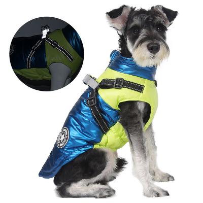 China Autumn Winter Waterproof Reflective Apparel Dog Jacket Stocked Thin Soft Layer Keep Warm Harness for sale