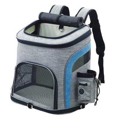 China Eco-Friendly Carrier Bags Stored Newest Fabric Pet Carrier Backpack Breathable Lightweight Pet Travel Cat Dogs Backpack for sale