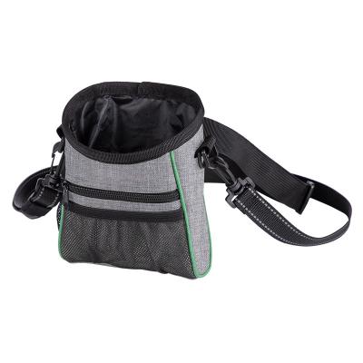 China Outdoor Pocket Stored Dog Walk Treat Bag Portable Reflective Stripe Fabric For Feeding Dog Exercising Cat Training Fanny Pack for sale