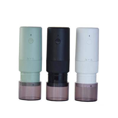 China Mini Rechargeable Electric Coffee Grinder for Beans Spices Portable Plastic Coffee Grinder with Ceramic Burrs for sale