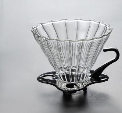 China Viable Ecocoffee 4 Cups High Quality Clear Glass Coffee Spout V60 Coffee Spout For Promotion for sale