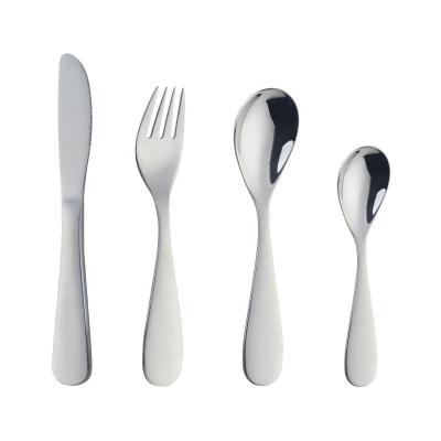 China 2021 Sustainable Teaspoon Knife Cutlery Set Kids Four-Piece Set Reusable Tableware Stainless Steel for sale