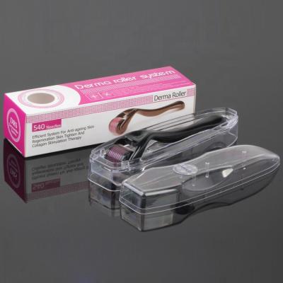 China Anti-Puffiness Dermaroller 540 Roller Titanium Needles Microneedle Therapy System for sale