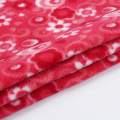 China Tear-Resistant Knit Custom Printed Polyester Fleece Fabric for sale