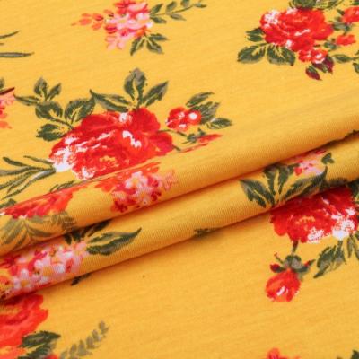 China 2020 big print cheap jersey fabric 95%rayon 5%spandex sustainable material hot selling knitting fabric for sale