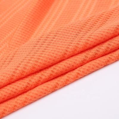 China Latest design fluorescent T/R plain dyed walf checks jacquard hacci knitted fabric for costume apparel for sale