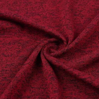 China Factory viable cheap price red polyester spandex hacci brushed fabric knitted suppliers for dress for sale