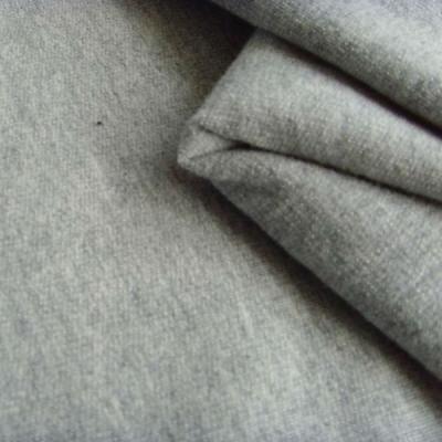 China Sustainable Gray 100% Cotton French Terry Knitted Fabric for sale