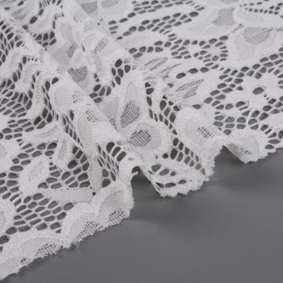 China New Fashion Tear-resistant Flower Design Nylon Spandex Stretch Lace Fabric Sample for sale