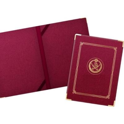 China Best Quality Leather Degrees Book White Leather Certificate Holder For Sale for sale