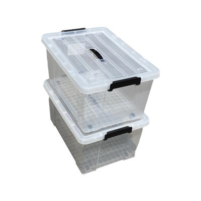 China Viable high quality plastic 24L storage box with lid storage box household storage box for sale