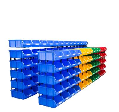 China Work Bin 180*120*80mm Plastic Workshop Spare Parts Panels Shelf Stackable Bins For Auto Spare Parts Storage for sale