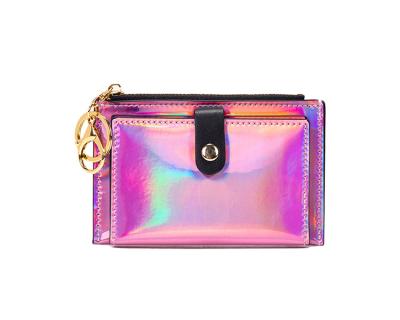 China 2022 Mini Summer Money Girls Coin Purse Zipper Custom Women's Laser PVC Card Holder Wallets Multifunctional for sale