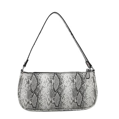 China Fashionable Crocodile Women PU Shoulder Bag Snake Print Leather Armpit Bags For Ladies for sale