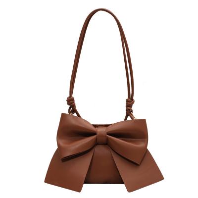 China Big Bowknot Shape 2022 New Autumn Winter Bowknot Leather Ladies Big Cross Shoulder Bags Cross - Body Women for sale