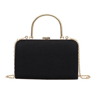 China Black Dinner Fashional Mini Ladies Handbags Shiny Outdoor Custom Made Cheap Women Evening Handbag for sale